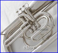 Professional JINBAO Silver Nickel Marching Euphonium Horn B-Flat Key With Case