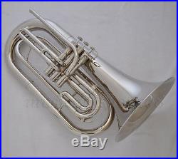 Professional JinBao New Silver nickel Marching Baritone Bb Horn with case