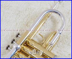 Professional JinBao gold silver Bb Trumpet Horn 2pcs convertible bell with case