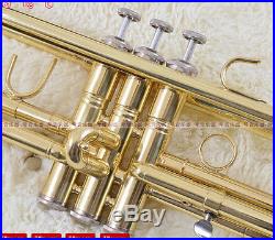 Professional JinBao gold silver Bb Trumpet Horn 2pcs convertible bell with case
