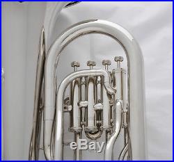 Professional New Silver Nickel Euphonium horn 4 Valves With Case