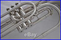 Professional Nickel Silver F key Marching Mellophone horn With Case mouthpiece