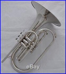 Professional Nickel Silver F key Marching Mellophone horn With Case mouthpiece