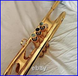 Professional Shiniest Gold Plated Trumpet Heavy Horn Monel Valve with Case