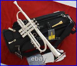 Professional Shiny silver plating Trumpet WTR-850 Bb Horn With Pro case