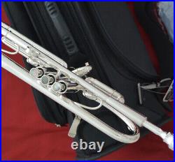 Professional Shiny silver plating Trumpet WTR-850 Bb Horn With Pro case