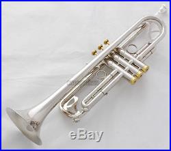 Professional Silver Nickel Trumpet B-Flat Horn Monel Valves Brand New With Case