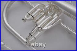 Professional Silver Plate Bb Flugelhorn 6.06'' Flugel Horn with Trigger NEW
