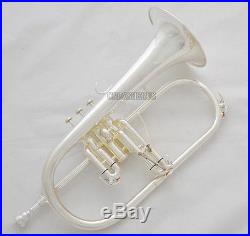 Professional Silver Plated Flugelhorn Monel Valves Bb Flugel New Horn With Case