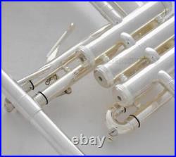 Professional Silver Plated Flugelhorn Monel Valves New Water key Horn With Case