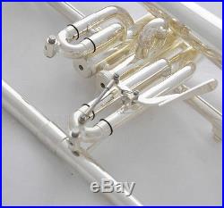 Professional Silver Plated Flugelhorn Monel Valves New Water key Horn With Case
