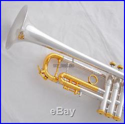 Professional Silver Plated new Trumpet Horn Monel Valves 0.459 Bore With Case