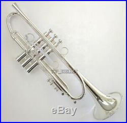Professional Silver Trumpet streamline horn Monel Piston With Case Mouthpiece