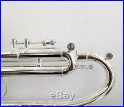Professional Silver Trumpet streamline horn Monel Piston With Case Mouthpiece