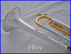 Professional Silver plated Bb key Trumpet horn Germany brass body with case