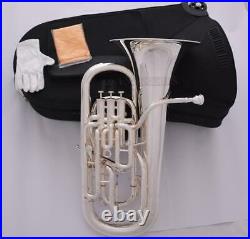 Professional silver plated Compensating Euphonium With Trigger Key Quality Horn