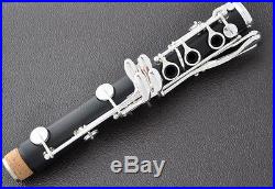 Professional silver plated Ebony wooden 17 keys clarinet horn with case
