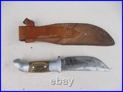 R. H. Ruana Skinner M Stamp Fixed Blade Hunting Knife with Leather Sheath #2