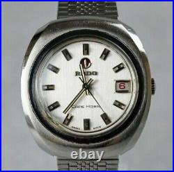 RADO Cape Horn Automatic Silver Watch with Date Display USED F/S