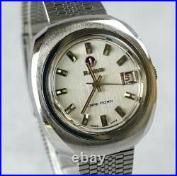 RADO Cape Horn Automatic Silver Watch with Date Display USED F/S