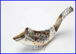 Ram's Horn Shofar- Silver Plated with Hoshen and Silk Case