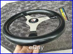 Rare 1977 Jackie Stewart MOMO Signature Steering Wheel In Silver Rare with horn