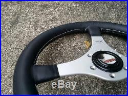 Rare 1982 Jackie Stewart MOMO Signature Steering Wheel In Silver Rare with horn