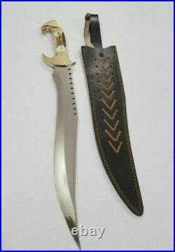 Rare 22 Custom Handmade D2-Tool Steel HUNTING Bowie Knife With STAG HORN HANDLE