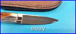 Rare CISCO Custom Gents Knife Jigbone Stag + Pigskin Sheath Chuck Syslo Omaha NE