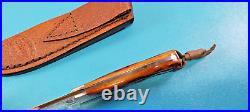 Rare CISCO Custom Gents Knife Jigbone Stag + Pigskin Sheath Chuck Syslo Omaha NE