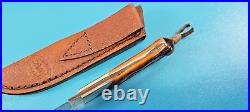 Rare CISCO Custom Gents Knife Jigbone Stag + Pigskin Sheath Chuck Syslo Omaha NE