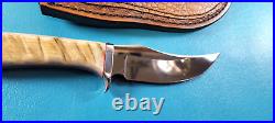 Rare CISCO Custom Knife Trailing Hunter Sheep Horn Handle + Sheath Chuck Syslo