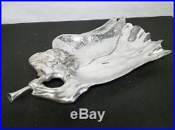 Rare Mariposa Brillante Christmas Angel with Horn Platter Serving Tray 25x13