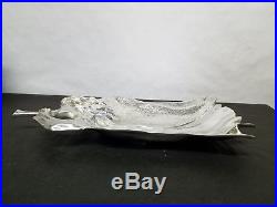 Rare Mariposa Brillante Christmas Angel with Horn Platter Serving Tray 25x13