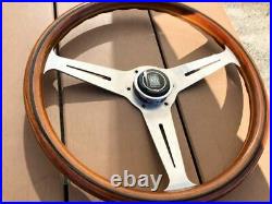 Rare No Cracks Thing Nardi Classic 36.5 Wood Polish Silver With Horn Button Old