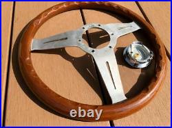 Rare Thing Nardi 33 Classic Wood Polish Silver With Horn Button Old Car Things