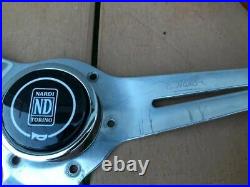 Rare Thing Nardi Classic 36.5 Wood Polish Silver With Horn Button Old Car Things
