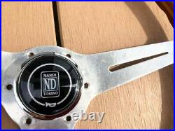 Rare Thing Nardi Classic 37 Wood Polish Silver With Horn Button Old Car Things