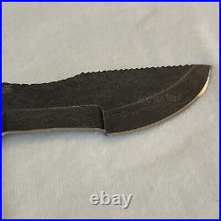 Ravenscraft ES Handmade Damascus Steel, Tracker Knife with Horn Handle and Sheath