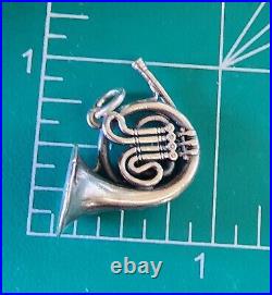 Retired James Avery Large Rare French Horn Pendant or Charm with JA Box