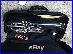 Return Wisemann DTR-500SP New C Silver Trumpet with Gold Trim Great Horn