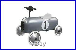 Ride-on retro small silver racer with horn FREE DELIVERY