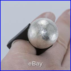 Ring of buffalo horn with Sterling Silver 925