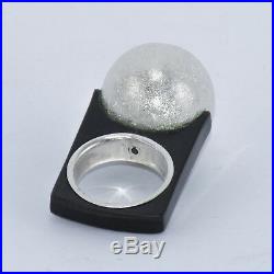 Ring of buffalo horn with Sterling Silver 925