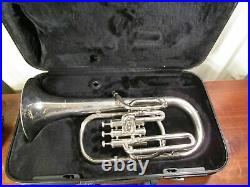 Rossetti Charcheta Mexican Silver Tone Horn with Case