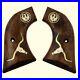 Ruger-Vaquero-grips-walnut-wood-with-Long-Horn-Steer-Head-Ruger-silver-logo-01-mon