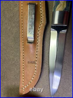 Russel R. O. Easler 4 Fixed-Blade Knife with Sheath UNUSED