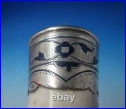 Russian. 875 Silver and Niello Drinking Cup Horn with Duck Head Mouth (#5578)