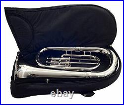 SAI Musicals Euphonium-Silver, 3 valve with Bag and Mouthpiece BRS HORN TUBA MUS