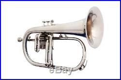 SALE SALE SALE FLUGEL HORN Bb PITCH 3 VALVE NICKEL SILVER WITH CASE AND MP